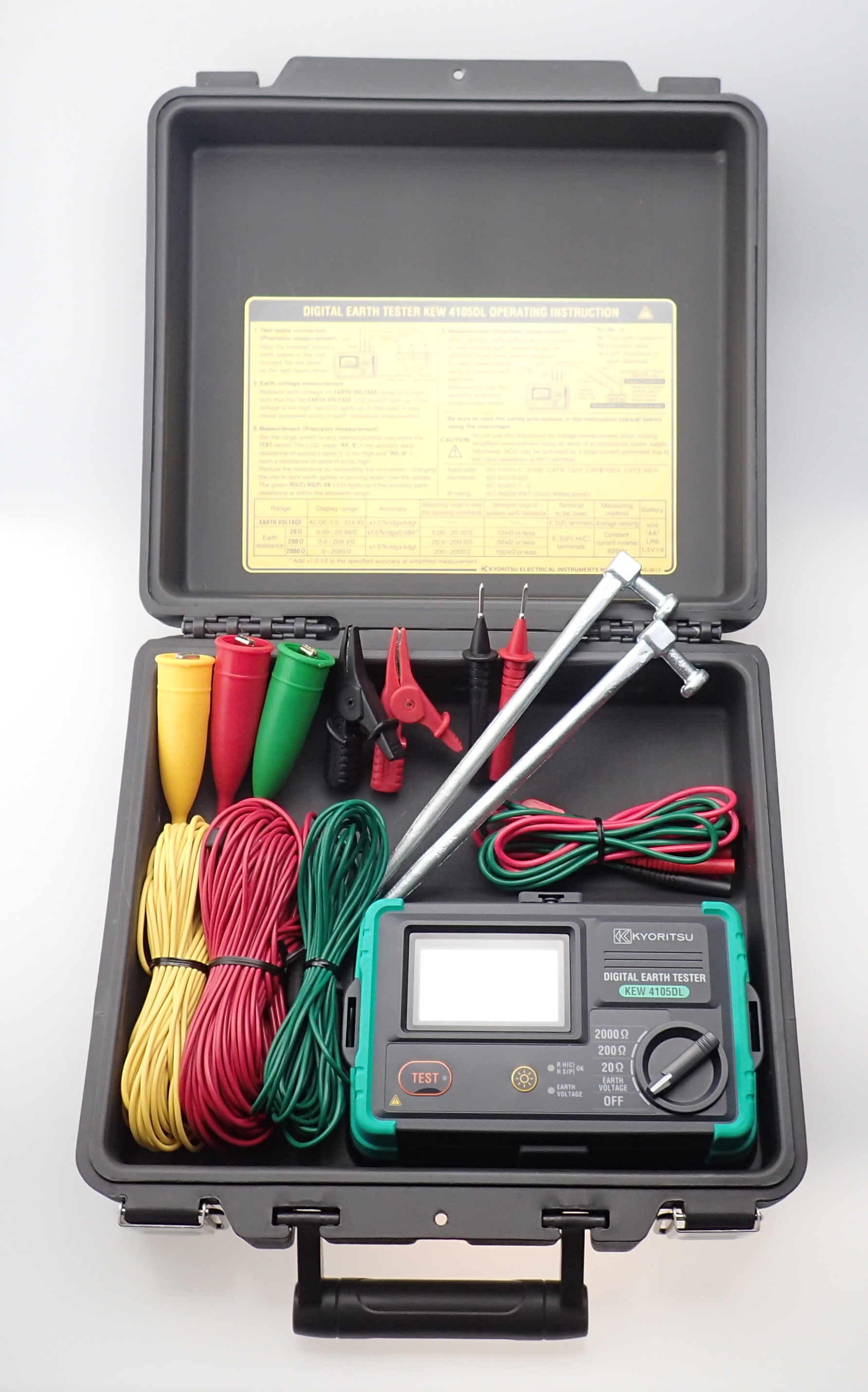 ブランド雑貨総合 共立電気計器 KEW 4105DL デジタル接地抵抗計 計測器 電気 電流 電圧 テスター 