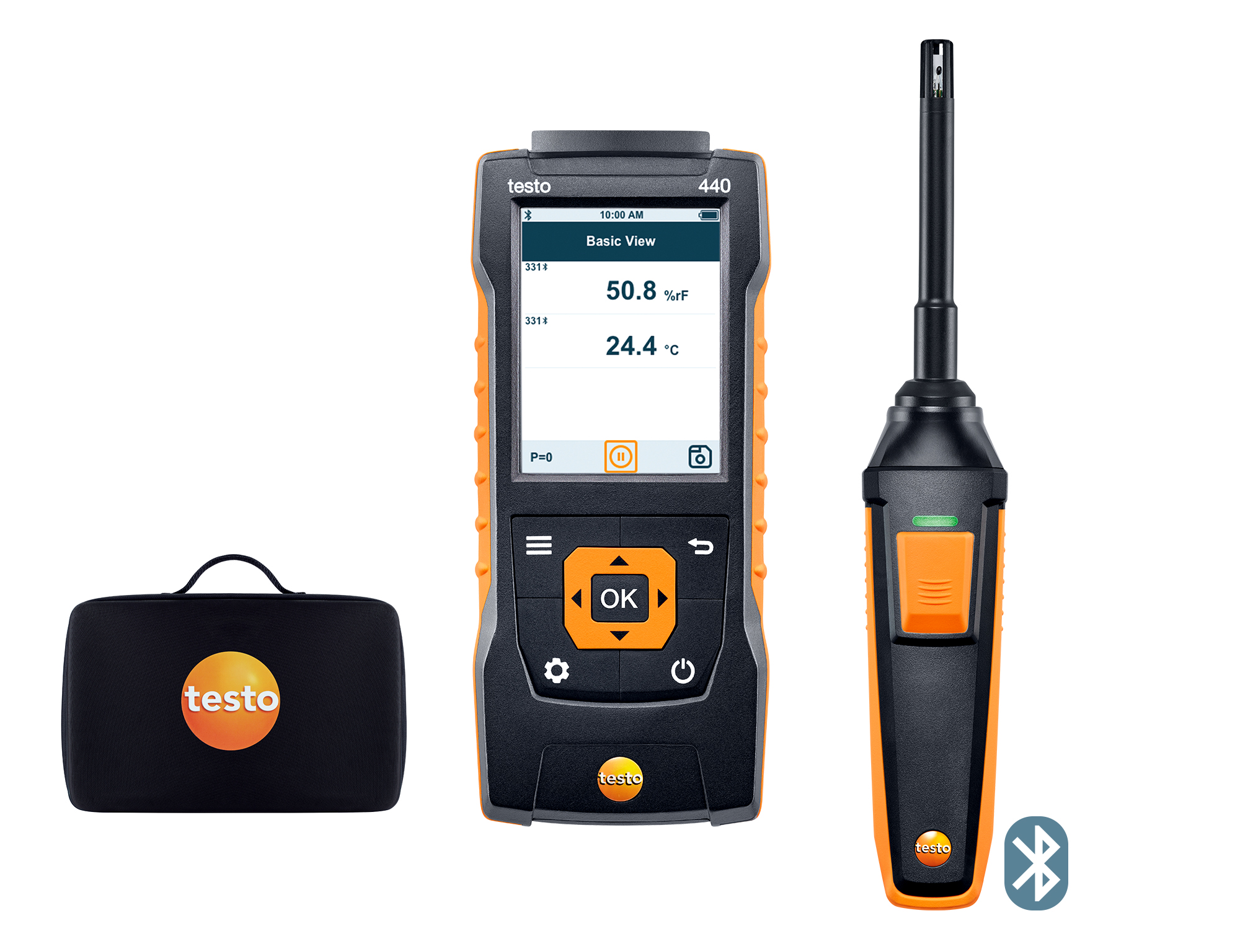 マルチ環境計測器 testo 440 温湿度プローブセット Bluetooth®対応 | 株式会社テストー | 国華電機株式会社